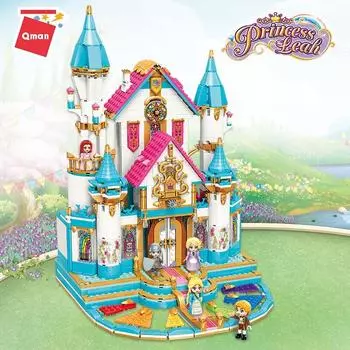 1169 шт., серия «Принцесса Сити», строительный блок, большой замок, модель, кирпич, развивающие игрушки, подруги для рождественских подарков