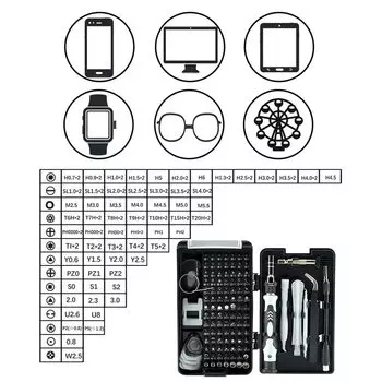 116 in 1 Precision Screwdriver Set with 98 Phillips Torx Hex Magnetic Screwdriver Bits Professional Hand Repair Tool Kit