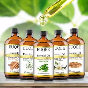 118 мл цветочное эфирное масло EUQEE для ароматерапии, иланг-иланг, лаванда, ваниль, роза, ароматическое масло для диффузора, очиститель воздуха, духи «сделай сам» Vanilla