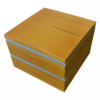 1192013 тяжелый Bono с крышкой-липучкой 18 см Текстура дерева Сделано в Японии Nakanishi-kougei Двухъярусный