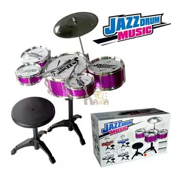 1193 Моделирование большого 5 барабана джазовый барабанный стул детский детский барабанный костюм перкуссионная игрушка синий