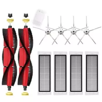 11/10/2/1 шт. HEPA-фильтр, основная щетка, боковая щетка для Xiaomi Roborock S60 S5 Max S51 S55 S6 Pure S6 T6, запчасти для пылесоса, аксессуары для Mijia 1S Filter-2Pcs белый