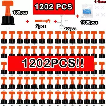 11-1202PCS Система выравнивания напольной плитки, зажимы, набор строительных инструментов, регулятор уровня, ручные инструменты для укладки плитки на стену, локаторы, распорки