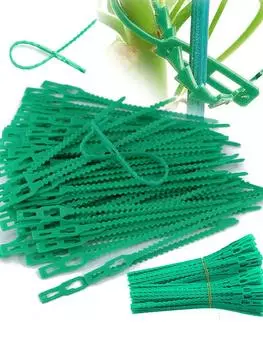 11/13/17/22cm Adjustable Plastic Plant Cable Ties Reusable Shrub Fastener for Garden Tree Climbing Support Vine Tomato Stem Clip 50pcs