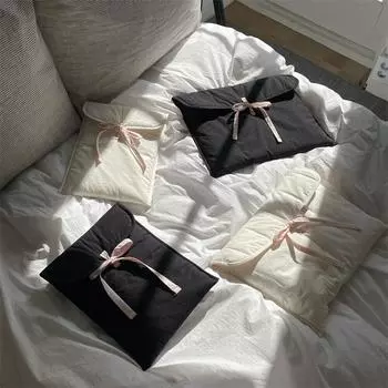 11 13-дюймовый милый шикарный чехол для ноутбука Ipad Xiaomi Huawei Универсальный милый корейский модный однотонный чехол для планшета с бантом