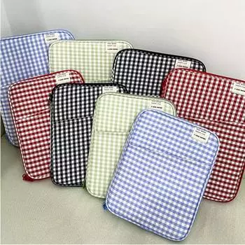 11 13-дюймовый универсальный чехол для планшета Ins модный корейский клетчатый чехол для ПК для Xiaomi Huawei Ipad большая вместительная сумка для канцелярских принадлежностей 11 inch красный