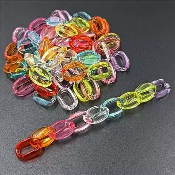 11*16 мм 20 шт. ярких цветов, высококачественные бусины-цепочки в форме буквы «сделай сам», кулон, ожерелье, браслет, изготовление ювелирных изделий, аксессуары ручной работы Solid Color чёрный