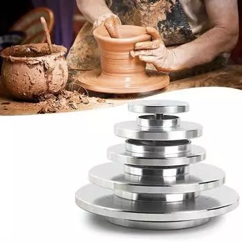 11-25 см вращающийся диск из нержавеющей стали для глиняной посуды, детали для гончарных изделий, двухсторонний поворотный стол, платформа для родителей и детей, инструмент для лепки из глины своими руками
