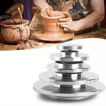 11-30 см вращающийся диск из нержавеющей стали, глина, ручная работа, детали для керамики, двусторонний проигрыватель, платформа для родителей и детей, DIY глиняный инструмент 15cm