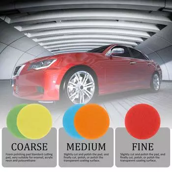 11/44 шт. полировальные губки для автомобиля 1/2/3/4 дюйма, набор из пенопластовых подушечек, многоразовые для полировки кузова автомобиля, полировки деталей, вощения, очистки sponge