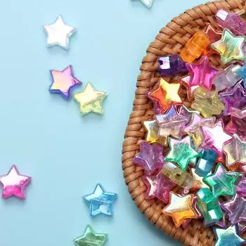 11*4,5 мм, изготовленные для изготовления ювелирных изделий, аксессуары своими руками, пентаграмма, свободные бусины-разделители, около 120 шт., бусины-звезды цвета AB