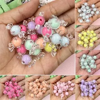 11,5 * 21,3 мм акриловые бусины для волос, браслет, ювелирные изделия, прозрачные конфетные бусины, аксессуары, свободные бусины, 20 шт., аксессуары для самостоятельного изготовления фиолетовый