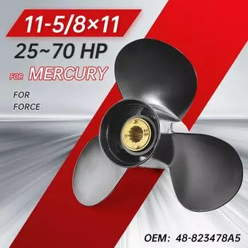 11 5/8x11 для Mercury Marine 25 30 35 40 45 50 55 60 70 л.с. подвесной винт 11 5/8*11 гребной винт лодочного мотора 3 лезвия 13 шлицевой зуб