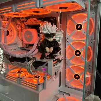 11,5 см Высота Jujutsu Kaisen Squatting Gojo Satoru Фигурка, Аниме Модная Игрушка, Фигурка, Коллекционная Модель, Украшение для Машины, Украшение Корпуса Компьютера, Подарок Gojo