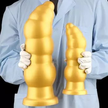 11,5 см золотой силиконовый гигантский дилдо анальная пробка фистинга принадлежности секс-игрушки ремень на член реалистичный пенис БДСМ S