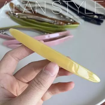 11.5cm Long Hair Clip French Barrettes Accessories Pony Hair for Women and Girls Rolled up Acetate Headwear