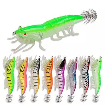 11,7 см/20,5 г рыболовная приманка, крючок для кальмара, имитация яркой кожи, яркий цвет, мягкие ножки, тонкая работа, универсальная светящаяся искусственная приманка для креветок, осьминога светло-зеленый