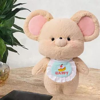 11,81 Милая плюшевая кукла-мышь, милые объятия, мягкая игрушка для домашнего декора, фигурка, игрушка в подарок светло-коричневого