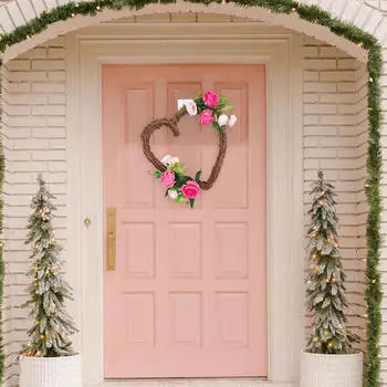11.81 венок ко Дню святого Валентина в форме сердца настенный подарок декор для годовщины гирлянда дверь