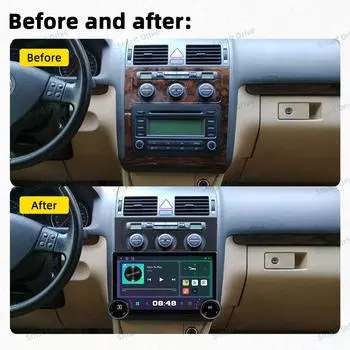 11,8 дюймов для Volkswagen Touran 2004 - 2008 AT 2 Din Android Car Radio Stereo GPS Navigation Autoradio Auto Multimedia Player