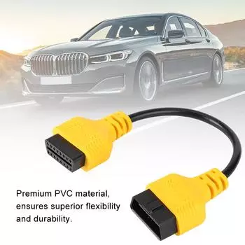 11,8-дюймовый удлинительный кабель OBD2, 16-контактный разъем «папа-мама», удлинительный разъем шнура, диагностический адаптер