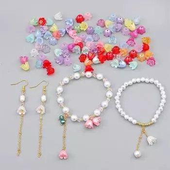 11*8 мм 20 г/пакет Ландыш разноцветные акриловые аксессуары для изготовления ювелирных изделий DIY очаровательное украшение 8*11mm