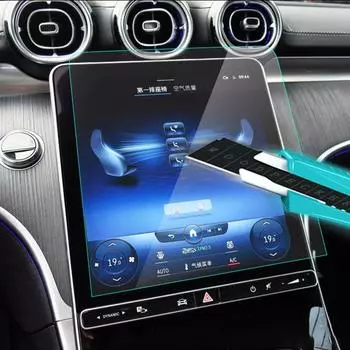 11,9-дюймовый + 12,3-дюймовый автомобильный GPS-навигатор, экран приборной панели, закаленное стекло, защитная пленка для Mercedes Benz C-Class W206 2024 2024 белый