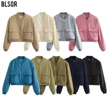 11 цветное весенне-осеннее пальто, однотонный воротник-стойка, большой карман, женская куртка, куртка для женщин S хаки