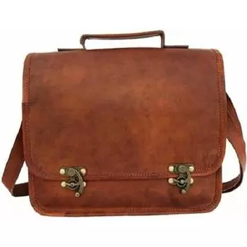 11-дюймовая сумка из натуральной кожи ручной работы, сумка через плечо для мужчин и женщин, кошелек, сумка-мессенджер, сумки-слинг, 9 дюймов, мини 11 x 9 x 3 in коричневый