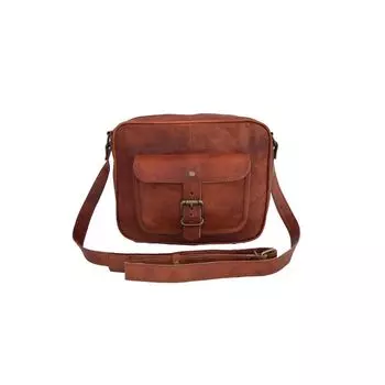 11-дюймовая винтажная кожаная сумка-мессенджер через плечо, кошелек, сумка-ранец, сумки на ремне 11 x 9 x 3 in коричневый