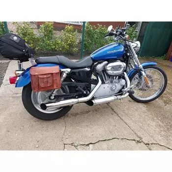 11-дюймовые 2 сумки, боковая сумка, кожаные седельные сумки, седло для корзин для мотоциклетной сумки 11 x 9 in коричневый