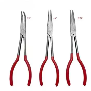 11-дюймовые плоскогубцы с красной ручкой, плоскогубцы для красного тигля, плоскогубцы для плавильной чаши, плоскогубцы для плавильной чаши, плоскогубцы для тигля, прямой рот, 45 градусов, 90 градусов Shank straight nose plier