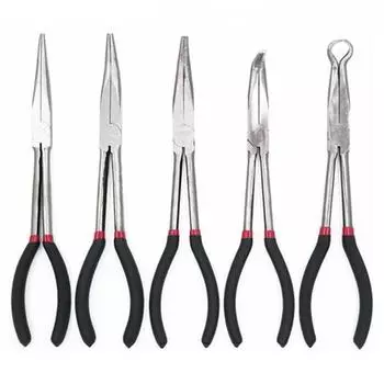 11-дюймовые плоскогубцы с удлиненным носом, О-образная форма, прямой инструмент с загнутым кончиком на 25/45/90 градусов 25 Degree