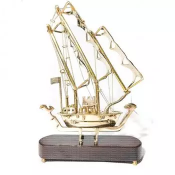 11-дюймовый мини-парусник из латуни, ручной работы, украшение для домашнего офиса, подарок на годовщину, свадебный подарок, подарки на пенсию для папы, рождественский декор