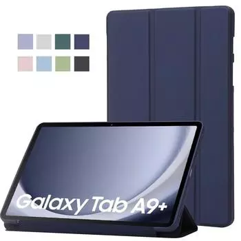 11-дюймовый складной кожаный мягкий чехол-подставка для планшета Galaxy Tab A9 Plus SM-X210 X216 ультратонкий противоударный защитный чехол Tab A9 Plus(11 inch) мятный