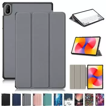 11-дюймовый складной жесткий чехол-подставка с магнитной подставкой из кожи для планшета Huawei MatePad SE 11, защитный чехол-подставка 2024 Matepad SE 11 2024 темно-зеленого