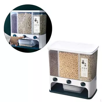 11 фунтов Диспенсер для риса Разделитель Коробка Кладовая Настенный Большой Ящик для Сои синий