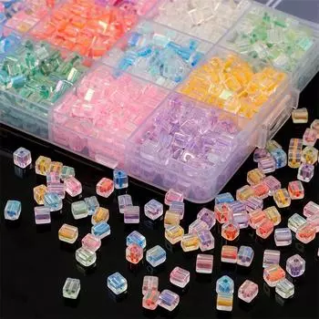 11 г/пакет 5 мм Высокое качество разноцветные витражи сахарные бусины DIY браслет ожерелье серьги ювелирные аксессуары 5mm 11g/bag
