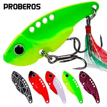 11 г приманка с металлическими блестками, наживка для рыбы с блестками, 8 цветов, Vib