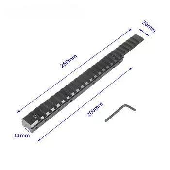 11 Конверсионная направляющая с увеличением высоты на 20 мм, основание с кронштейном, увеличивающим высоту на 260 мм