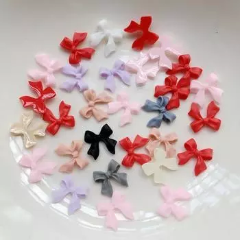 11 мм * 11 мм галстук-бабочка с плоской задней частью с бриллиантами для ногтей, декоративные украшения для изготовления ювелирных изделий, бриллианты для ногтей, 60 шт./партия разноцветный