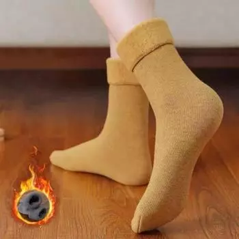 11 пар зимних носков унисекс из толстого плюша средней длины, термоэластичные, нескользящие, однотонные, тонкие носки для катания на лыжах, коньках, кемпинга 11pcs