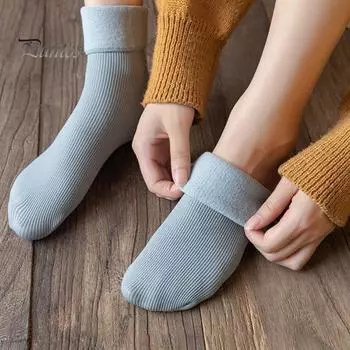 11 пар зимних носков унисекс из толстого плюша средней длины, термоэластичные, нескользящие, однотонные, тонкие носки для катания на лыжах, коньках, кемпинга 11pcs