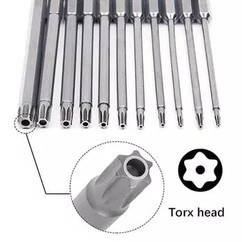 11 PCS Torx Security Bit Set S2 Steel Magnetic Security Screwdriver Set 50/100mm Star Screwdriver Set for Shark Vacuum T6-T40
