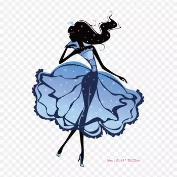 11 принцесса Диснея, виниловые нашивки с термопереносной печатью, наклейки для одежды, аппликации «сделай сам», моющиеся нашивки