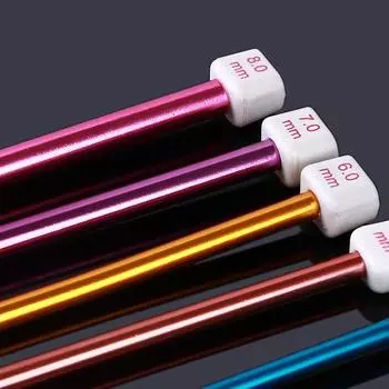 11 Размер Тунисские Афганские Крючки Для Вязания Многоцветный Алюминиевый Ковровый Ковровый Плетение Спицы Крючок Многоцветный Крючок Для Вязания