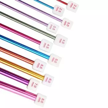 11 Размер Тунисские афганские крючки для вязания многоцветные алюминиевые спицы крючок многоцветный 2 - 8 мм