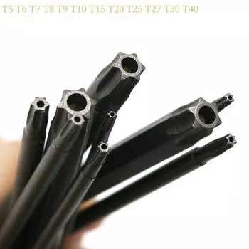 11 шт. 1/4 шестигранные биты отвертка с защитой от несанкционированного доступа магнитный набор бит отвертка Torx плоская головка F1FC высокое качество 50/100 мм