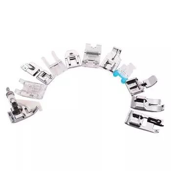 11 шт. аксессуары для швейных машин детали прижимная лапка лапка для Brother Singer потайной стежок молния рулон кружево гвоздь крест