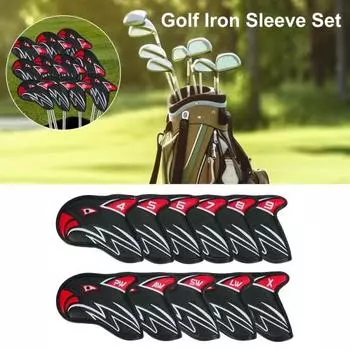 11 шт. чехлы для клюшек для гольфа из искусственной кожи, защитные чехлы для головок клюшек с рисунком орла, чехлы для головок клюшек для гольфа, аксессуары для гольфа для всех клюшек для гольфа оранжевый
